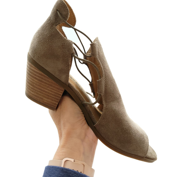 Lucky Brand Shoes - LUCKY BRAND • Berrette Suede Peep Toe Heels Size 7